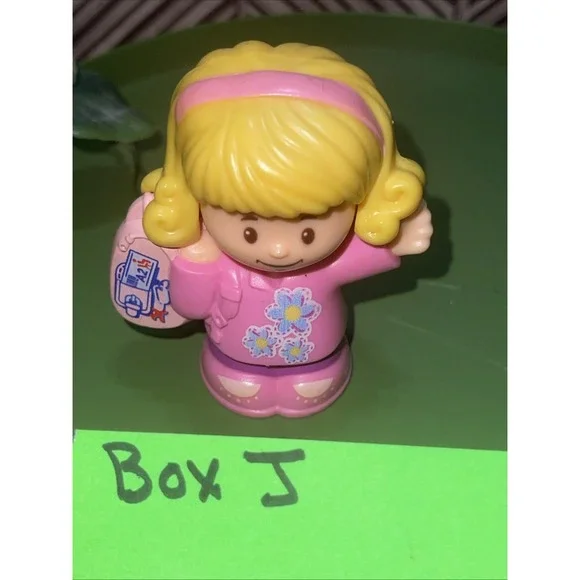 Fisher Price Little People airplane passenger girl pink flowers backpack EMMA - Picture 6 of 6